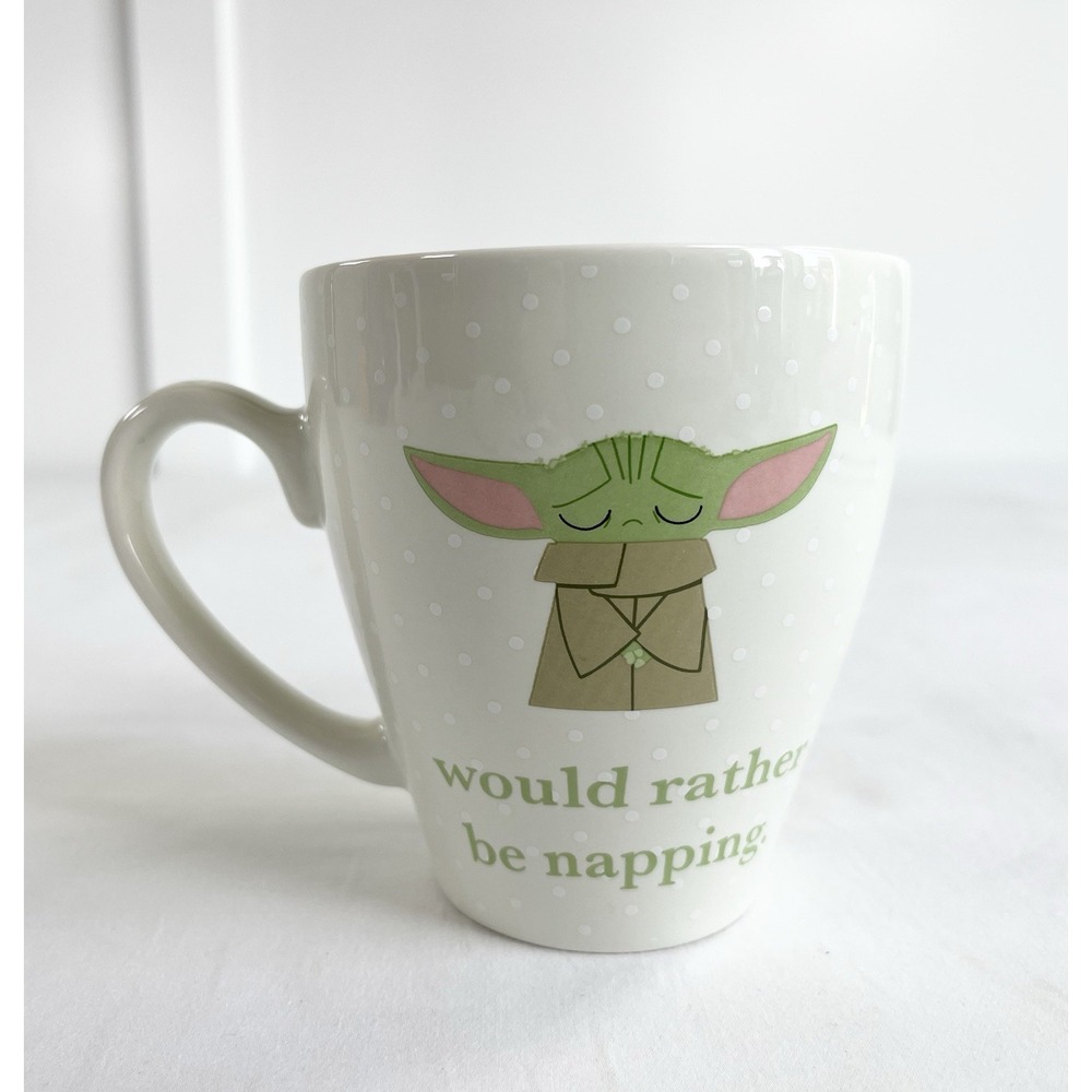 Star Wars Mandalorian Baby Yoda Grogu Coffee Mug New Rather Be Napping 12oz New